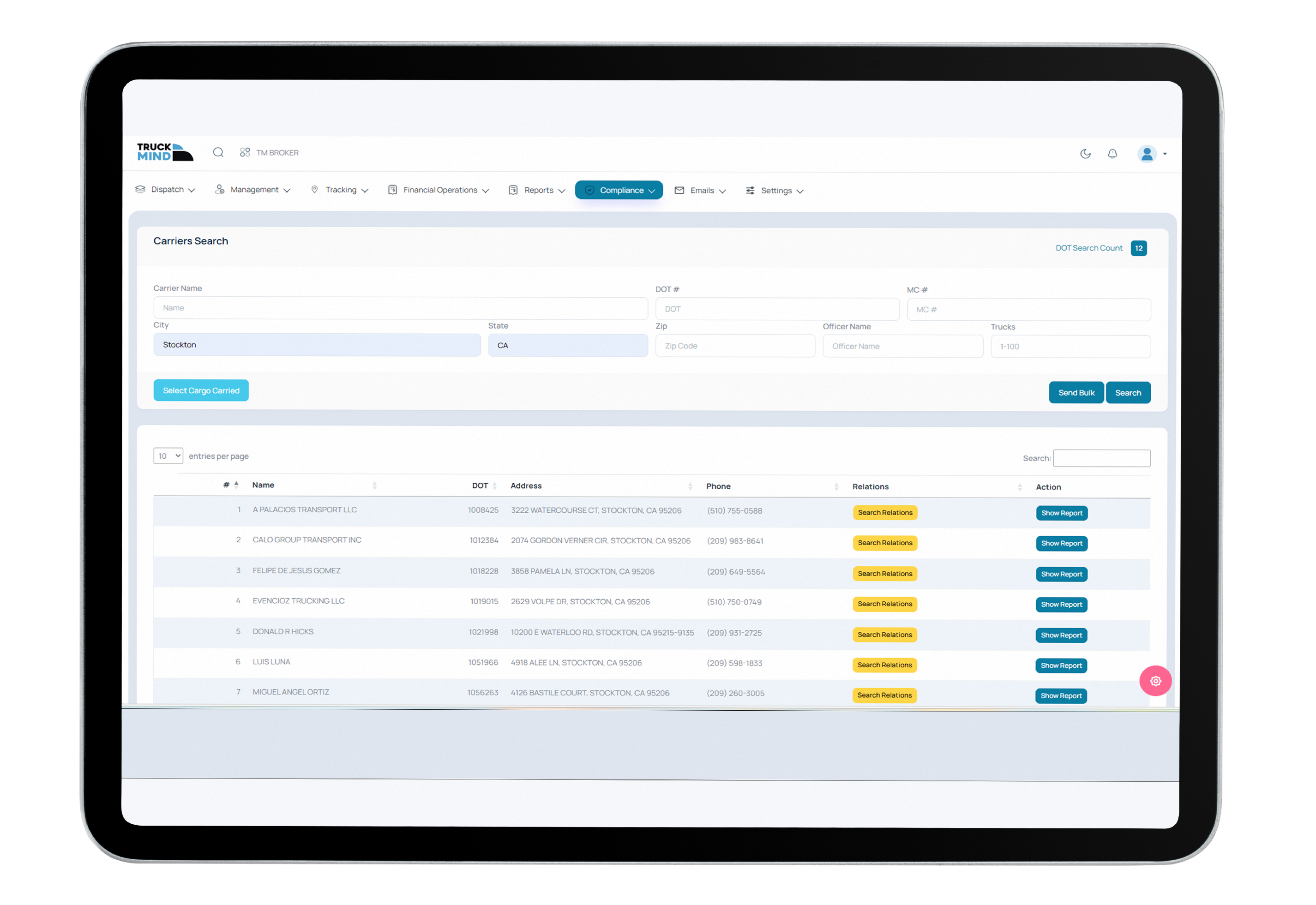 TruckMind Dashboard